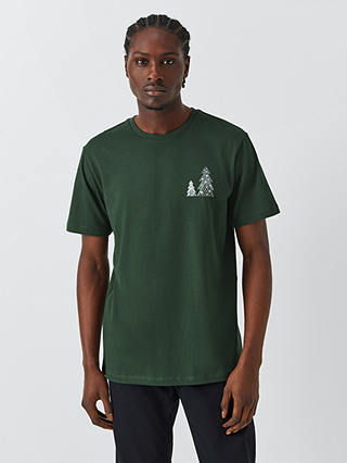 SELECTED HOMME Christmas Tree Organic Cotton Blend T-Shirt, Sycamore
