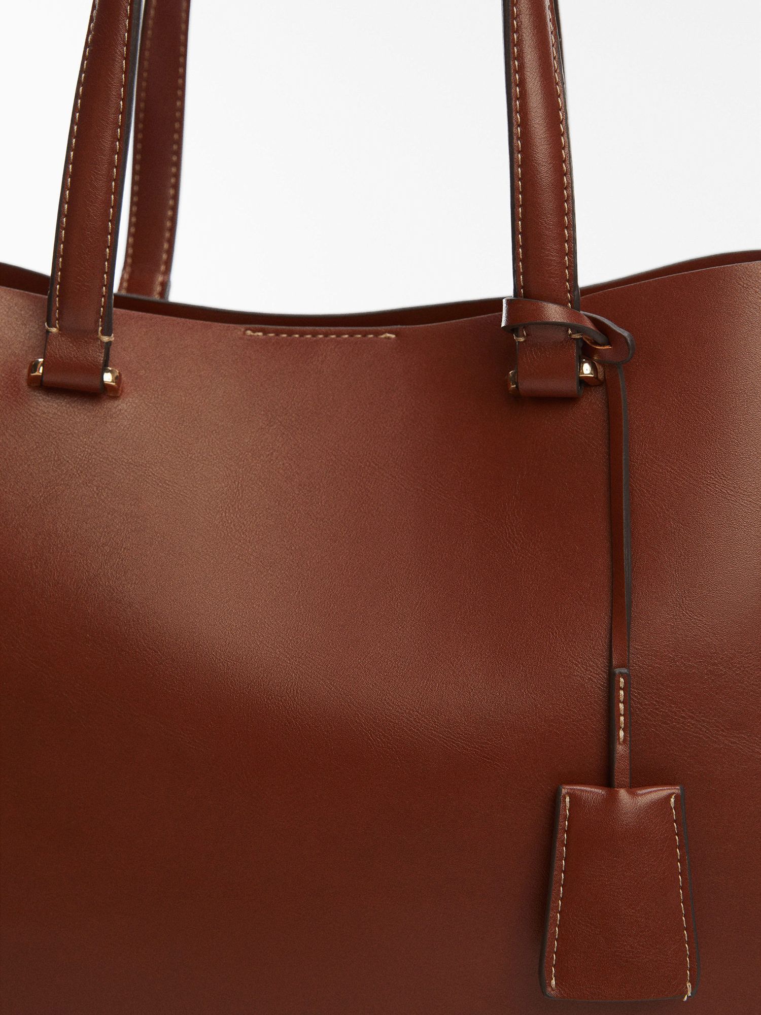 Saint Laurent Shopping E/w Leather Tote Bag in Brown