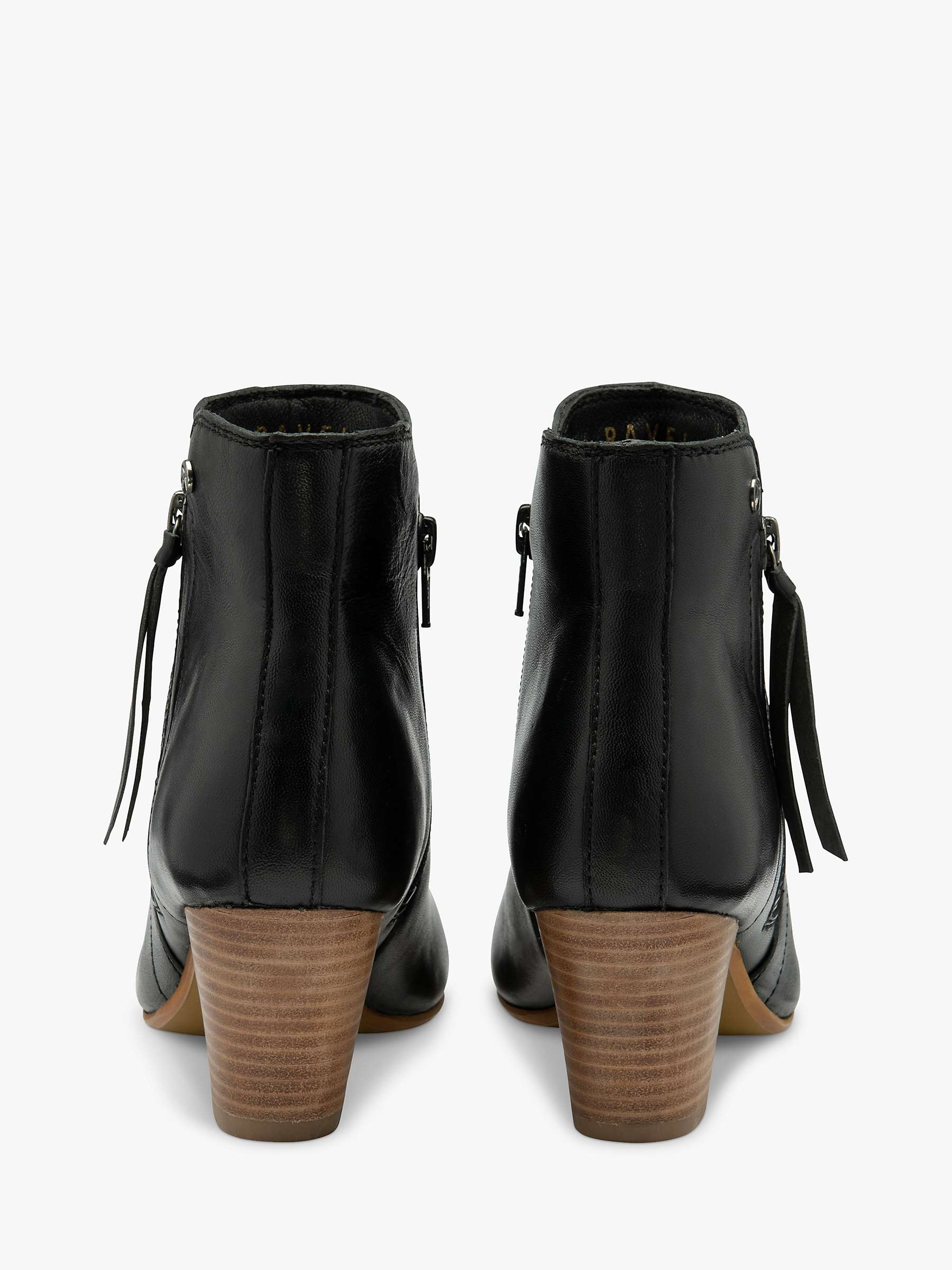 Buy Ravel Tulli Leather Ankle Boots, Black Online at johnlewis.com