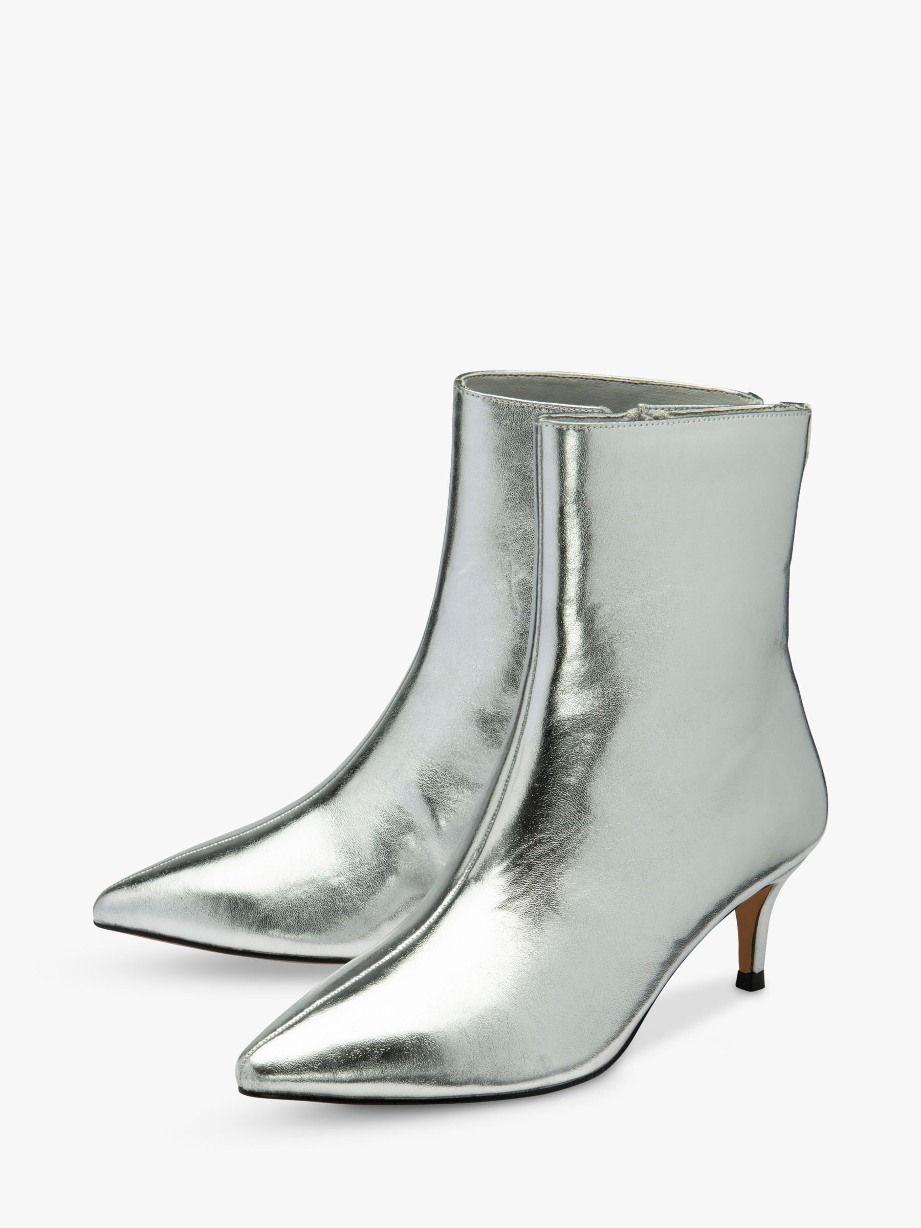 Ravel Currans Metallic Ankle Boots, Silver