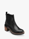 Ravel Bray Leather Block Heel Ankle Boots