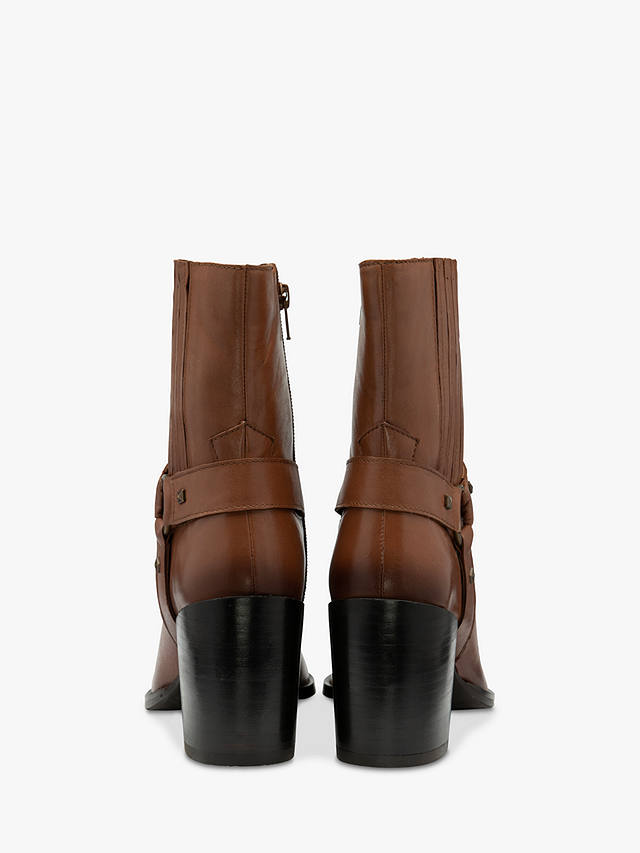 Ravel Ohey Black Leather Ankle Boots, Tan