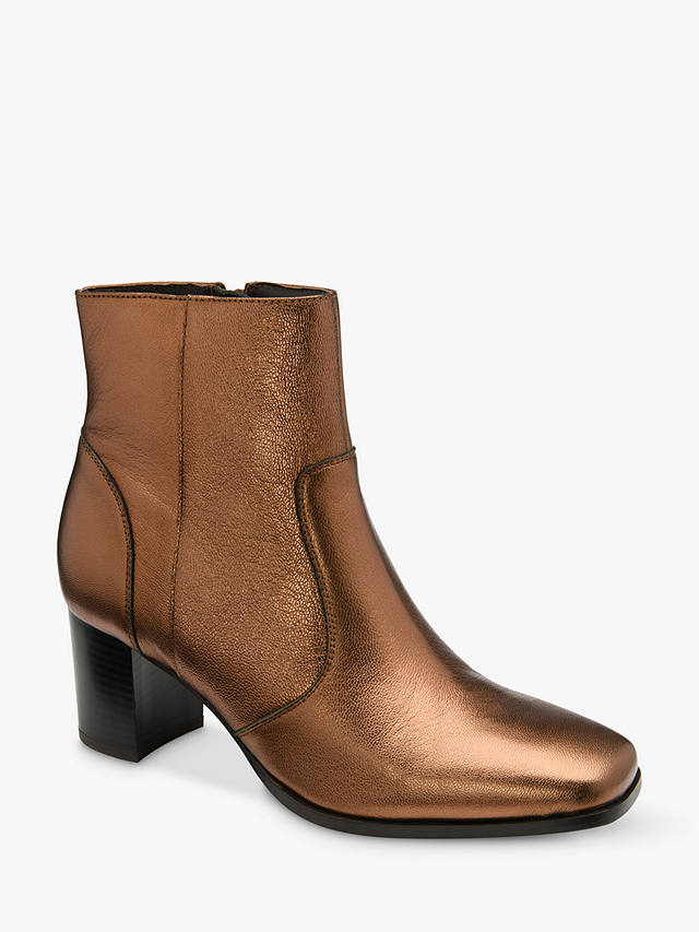 Ravel Louth Leather Ankle Boots, Copper