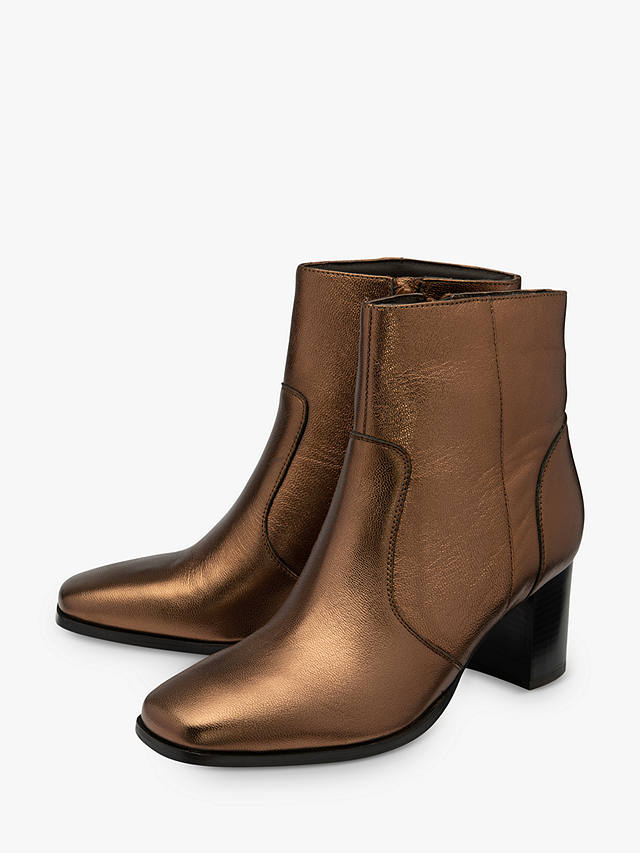 Ravel Louth Leather Ankle Boots, Copper