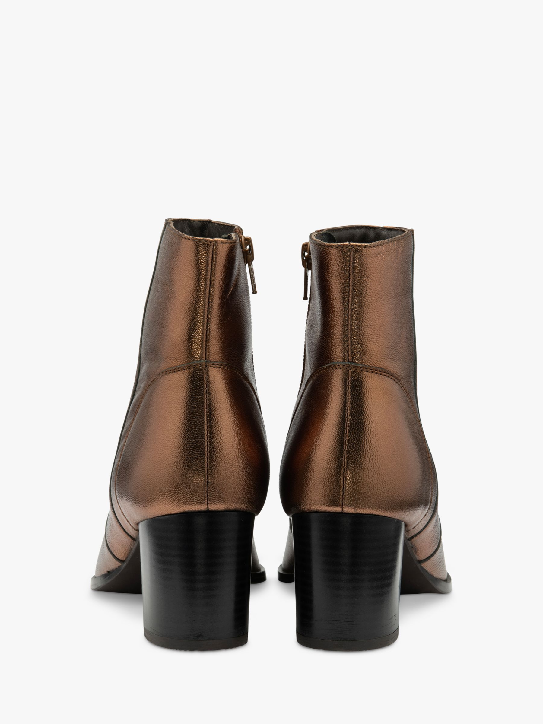 Ravel Louth Leather Ankle Boots, Copper at John Lewis & Partners