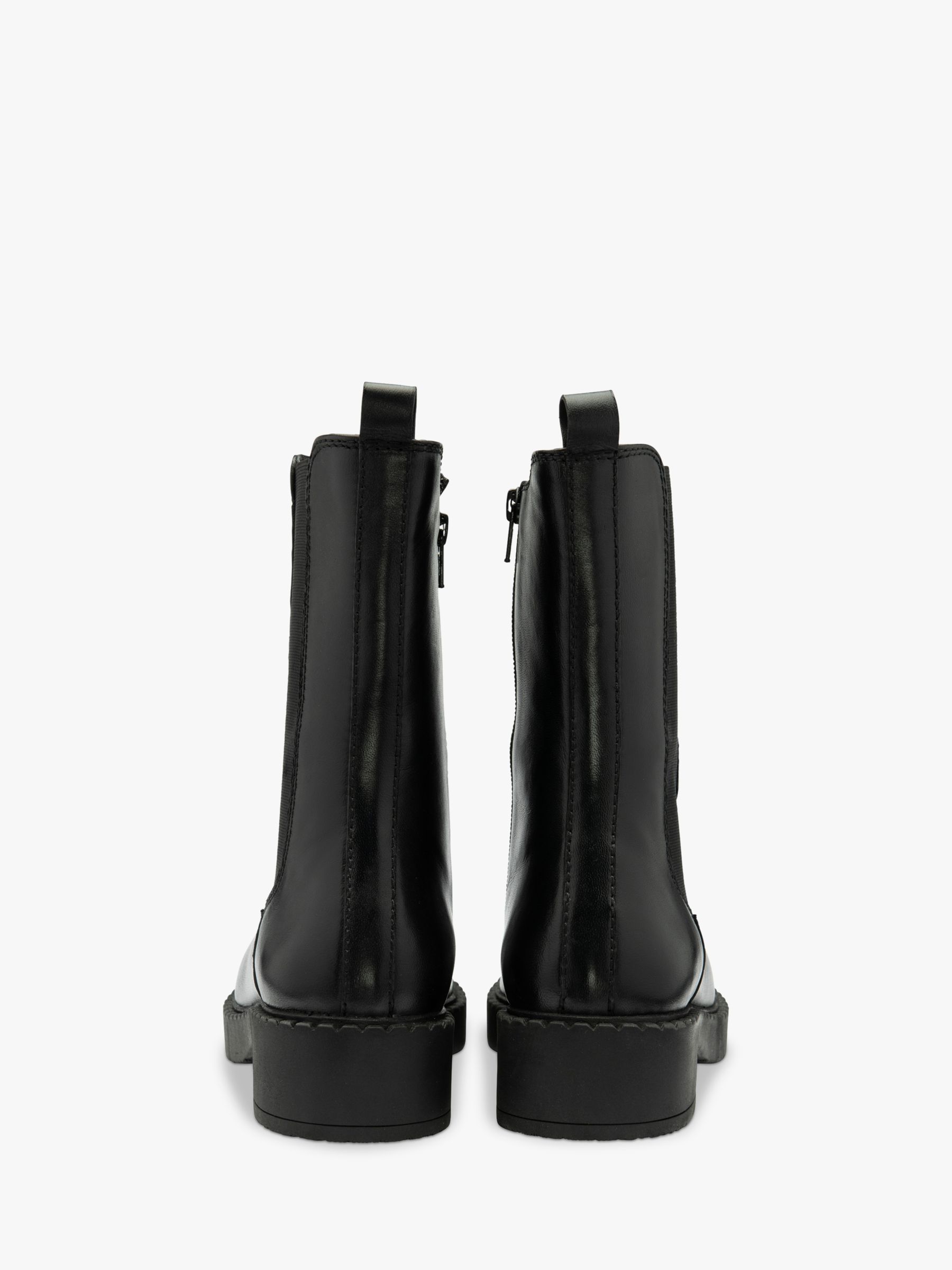 Ravel Garvie Leather Mid-Calf Boots, Black at John Lewis & Partners