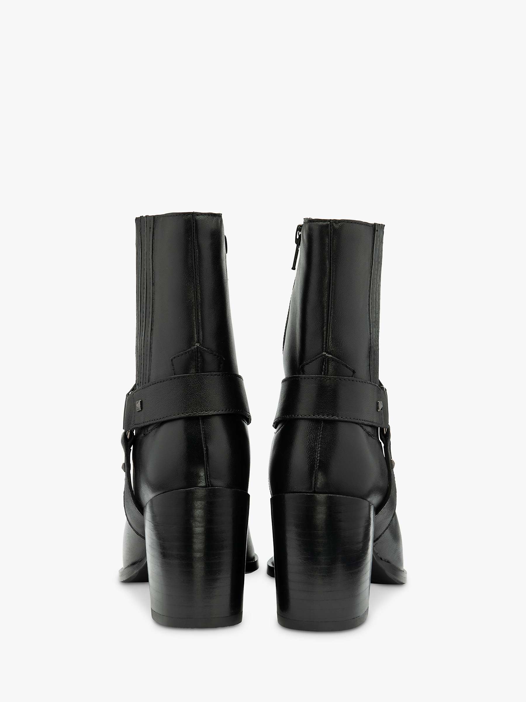 Buy Ravel Ohey Black Leather Ankle Boots Online at johnlewis.com