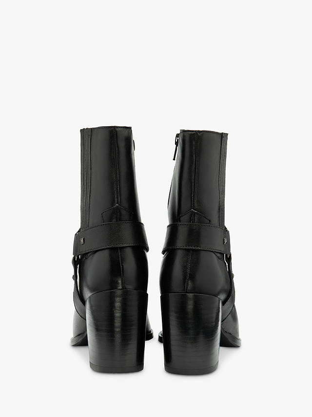Ravel Ohey Black Leather Ankle Boots, Black