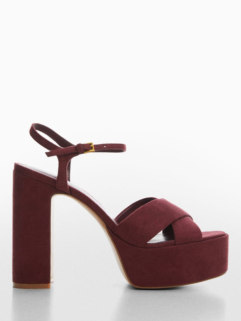 Dark red hot sale platform heels