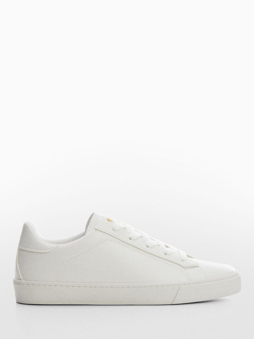 Mango Haifa Lace Up Sport Shoes, White at John Lewis & Partners