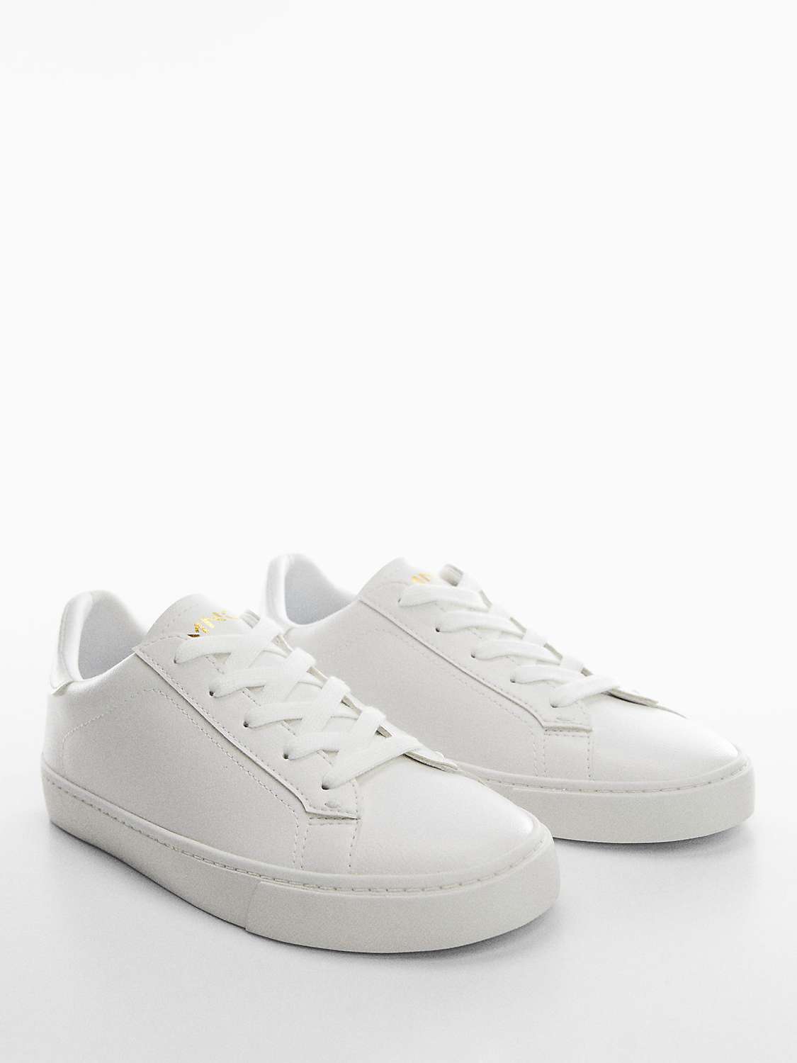 Buy Mango Haifa Lace Up Sport Shoes, White Online at johnlewis.com