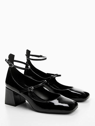 Mango Pipi Mary Jane Shoes, Black at John Lewis & Partners