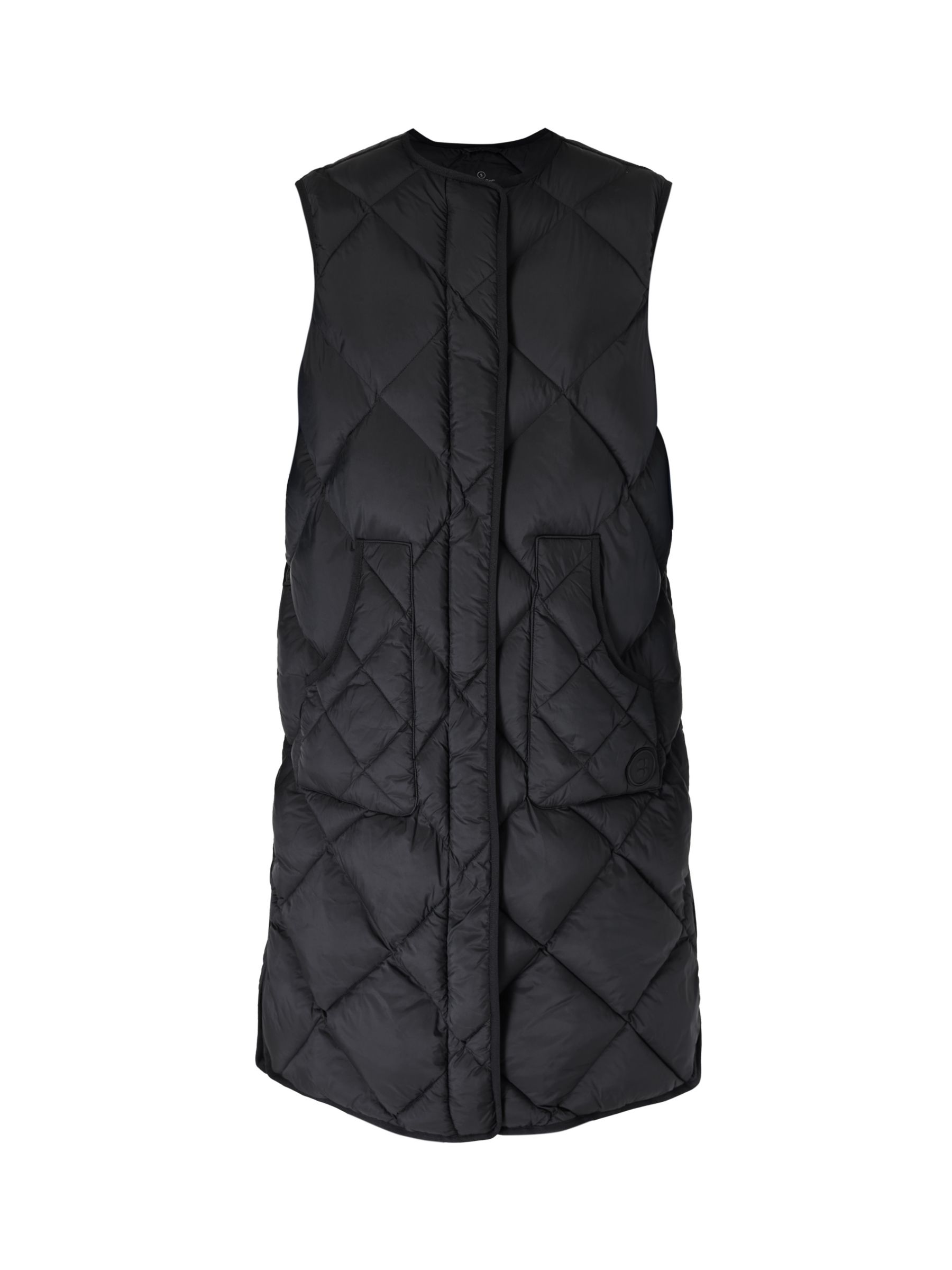 Buy Sweaty Betty Downtown Longline Quilted Vest, Black Online at johnlewis.com
