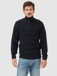 Rodd & Gunn Robbies Road Lambswool Quarter Zip Neck Jumper, Midnight