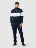 Rodd & Gunn Foresters Peak Zip Neck Cotton Jumper, Midnight