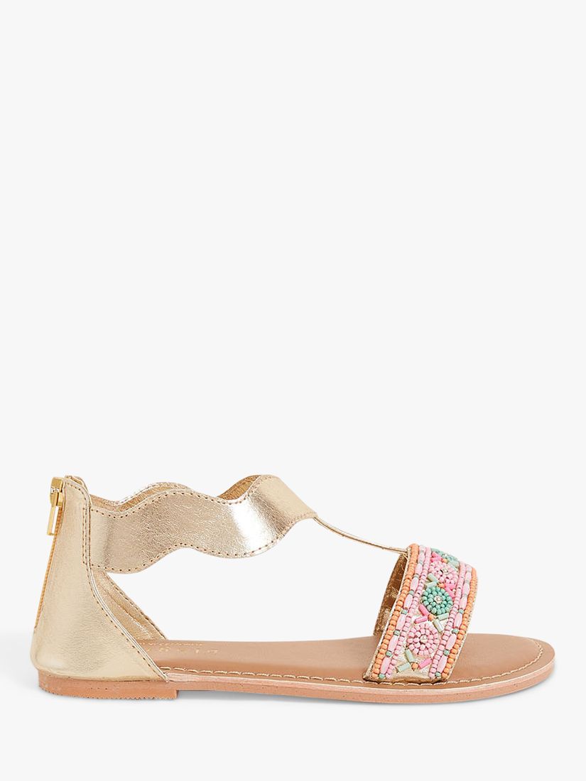 Accessorize Kids' Beaded Sandals, Multi at John Lewis & Partners