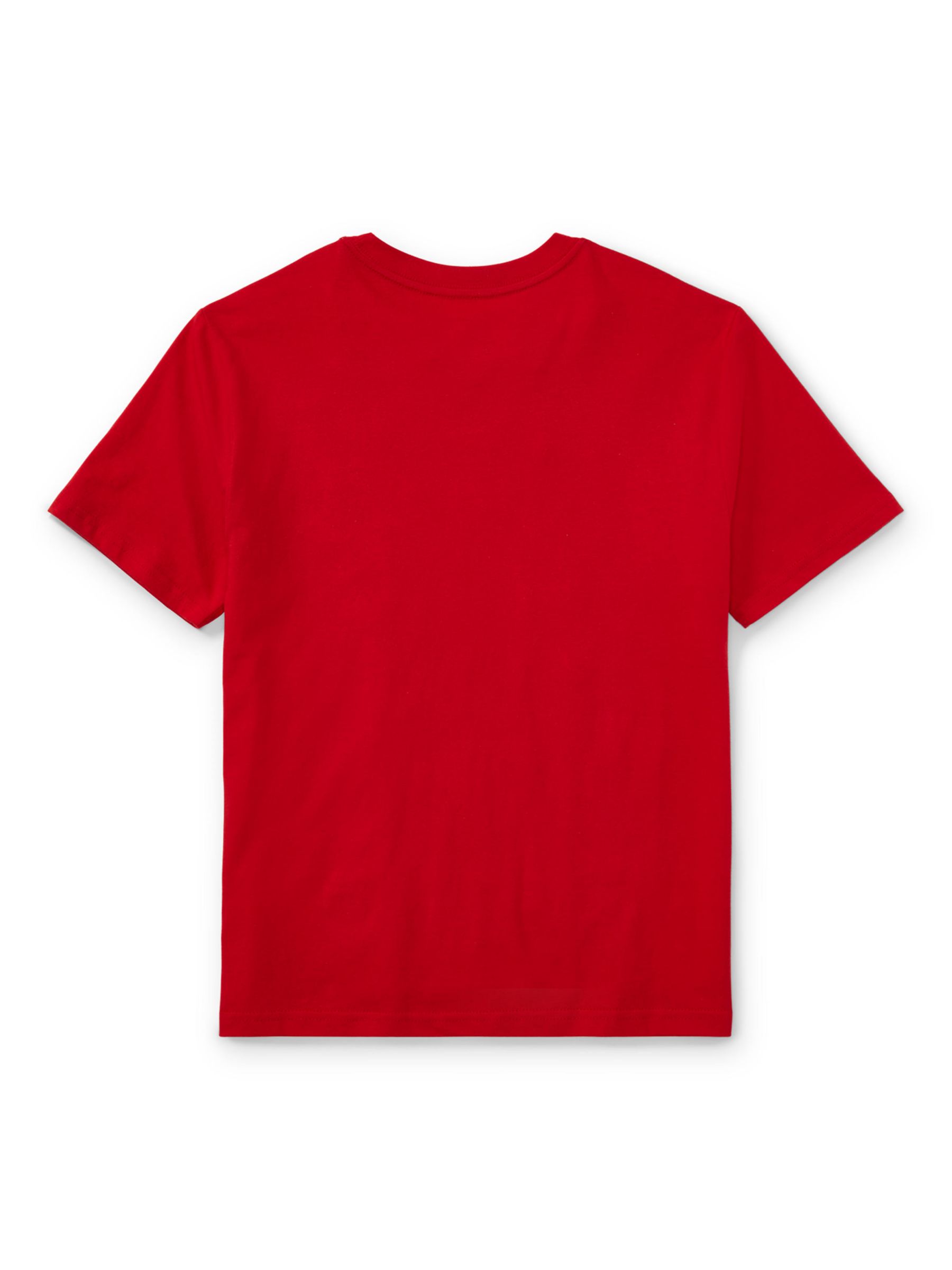 Ralph Lauren Kids' Cotton Signature Logo Short Sleeve T-Shirt, Red, M