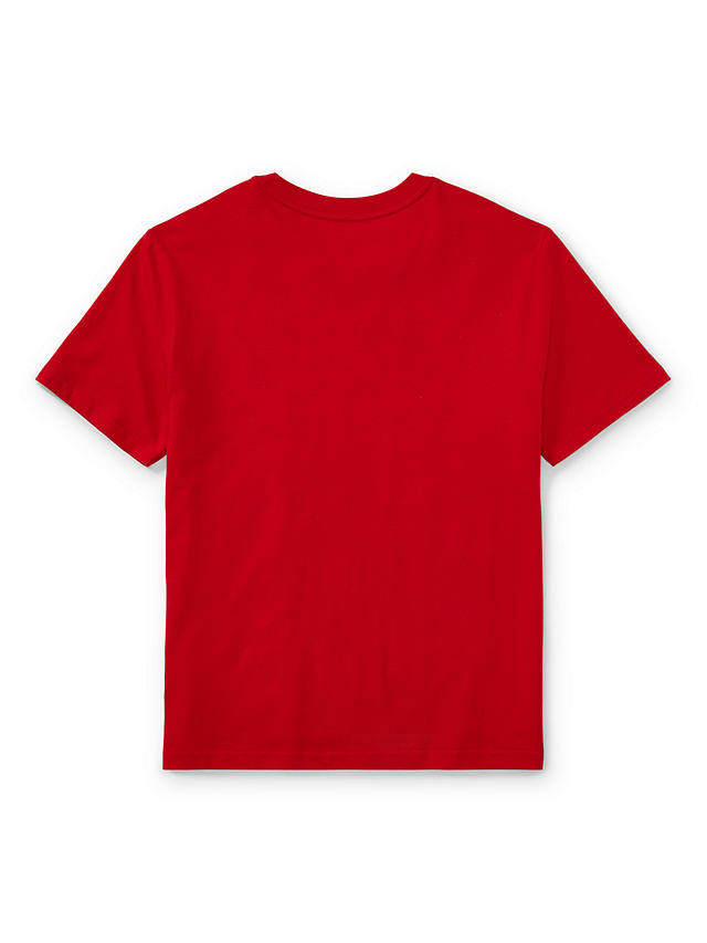 Ralph Lauren Kids' Cotton Signature Logo Short Sleeve T-Shirt, Red