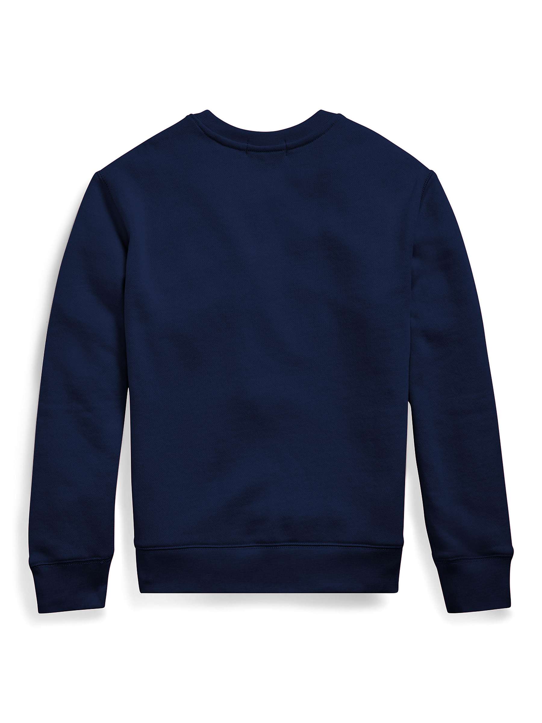 Buy Ralph Lauren Kids' Logo Basic Crew Neck Sweatshirt, Navy Online at johnlewis.com