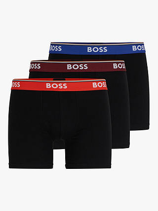 BOSS Essential Style Boxers, Pack of 3, Black, M