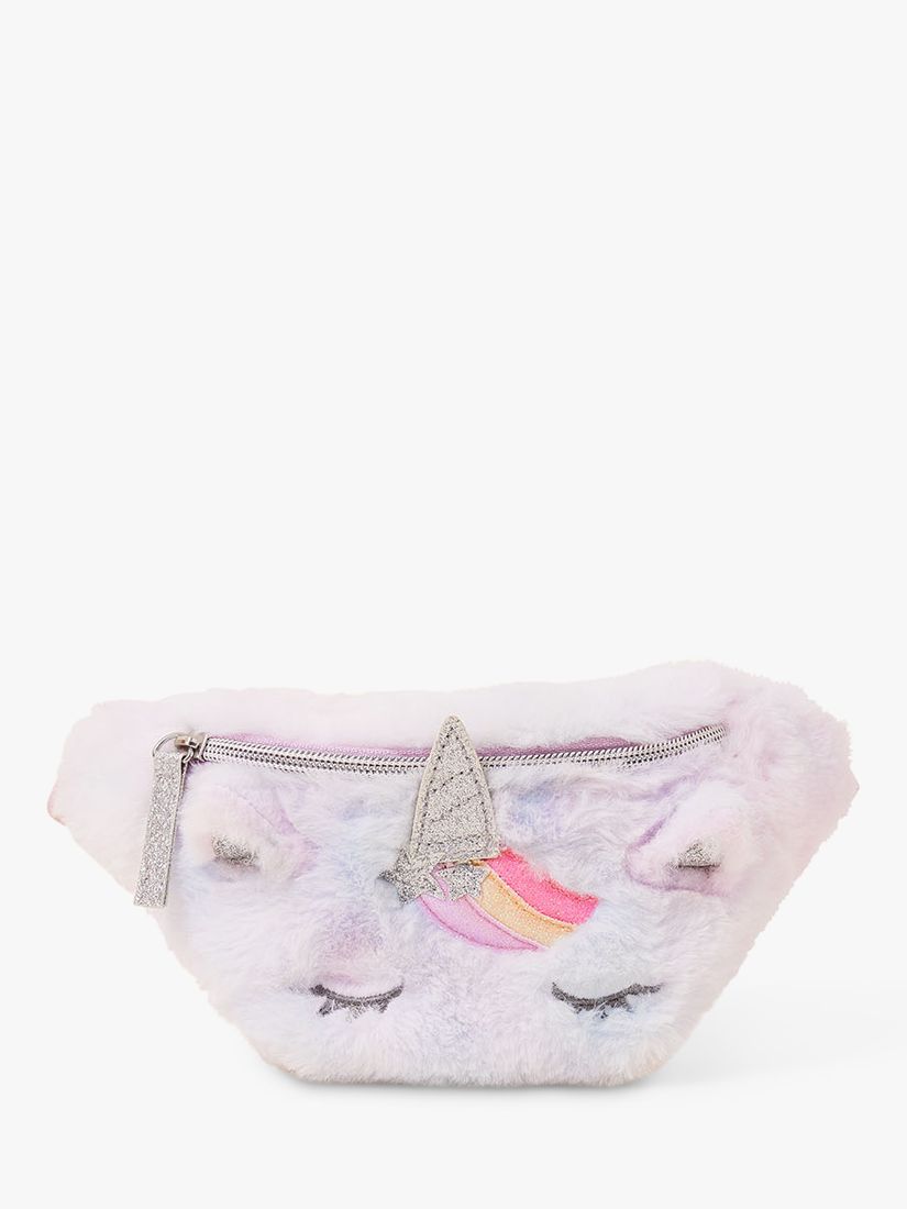 Angels By Accessorize Kids Pink Fluffy Unicorn Backpack