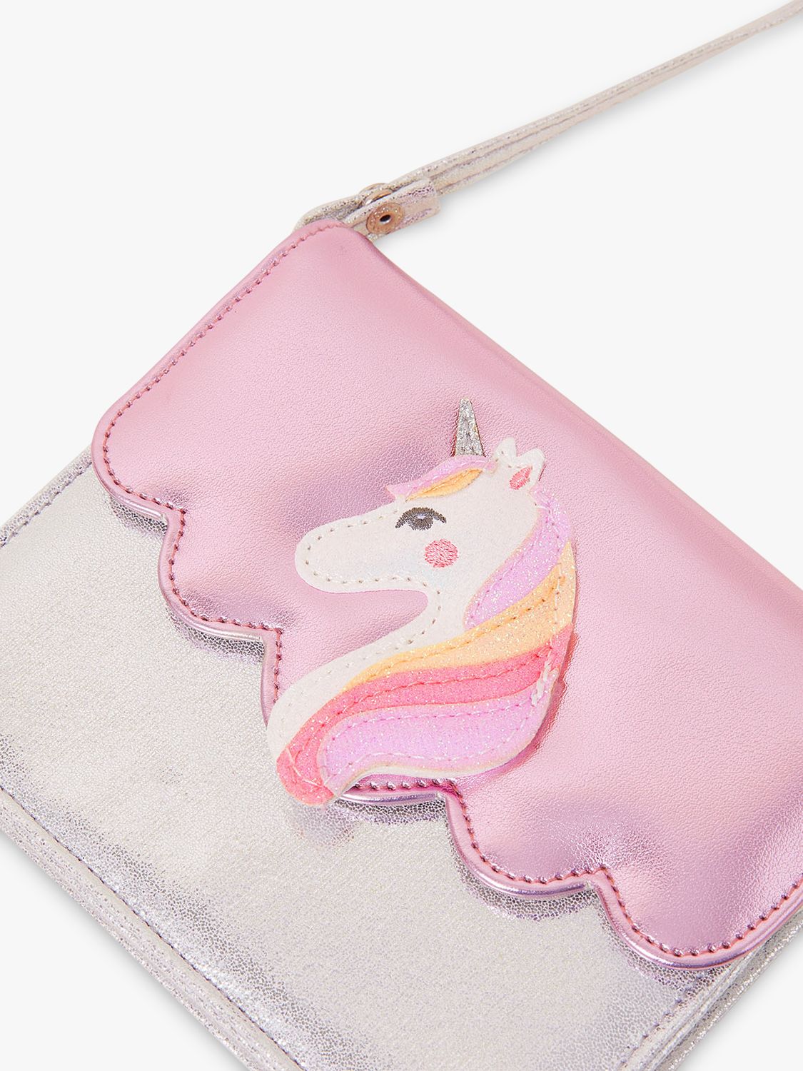 Buy Angels By Accessorize Unicorn Cross Body Bag, Silver Online at johnlewis.com