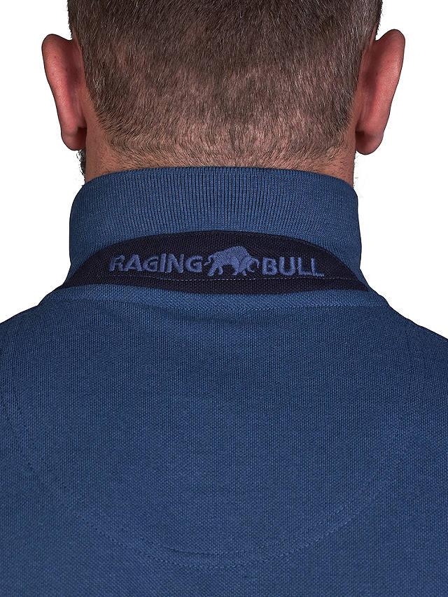 Raging Bull Classic Organic Cotton Pique Polo Shirt, Denim