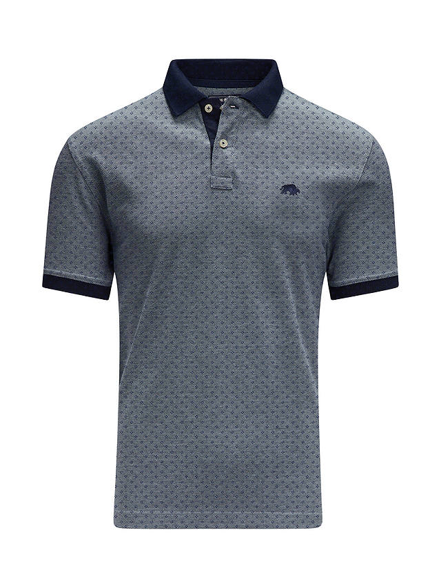Raging Bull Dobby Jersey Polo Top, Navy at John Lewis & Partners