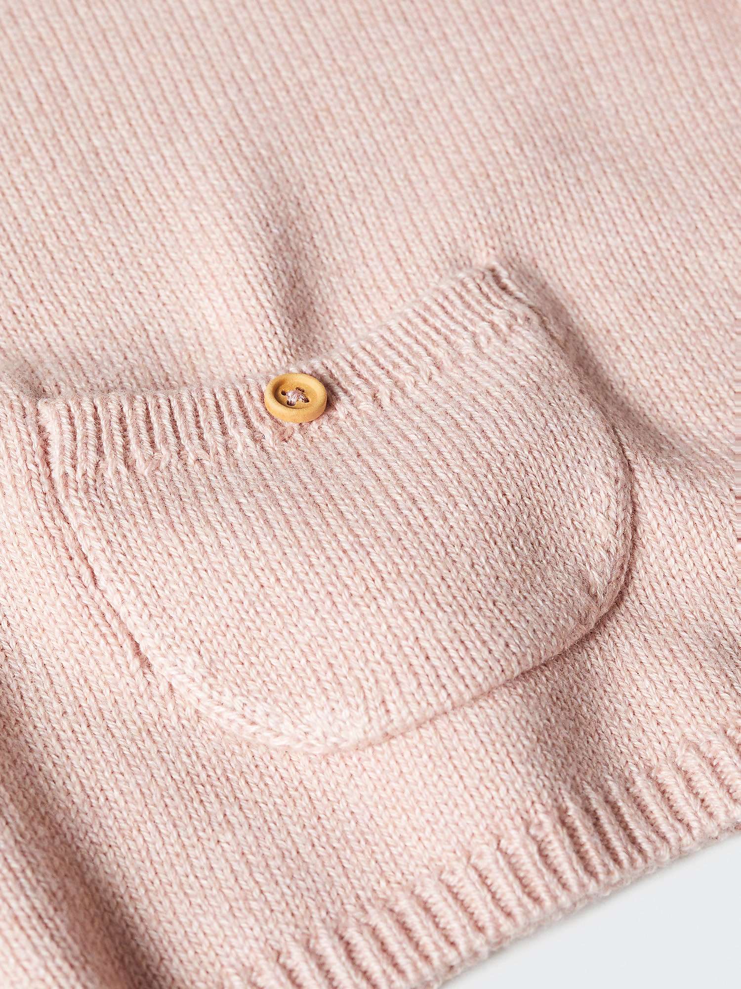 Buy Mango Baby May Knitted Pocket Detail Jumper, Pink Online at johnlewis.com