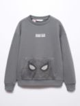 Mango Kids' Spider-Man New York Mesh Pocket Sweatshirt, Grey