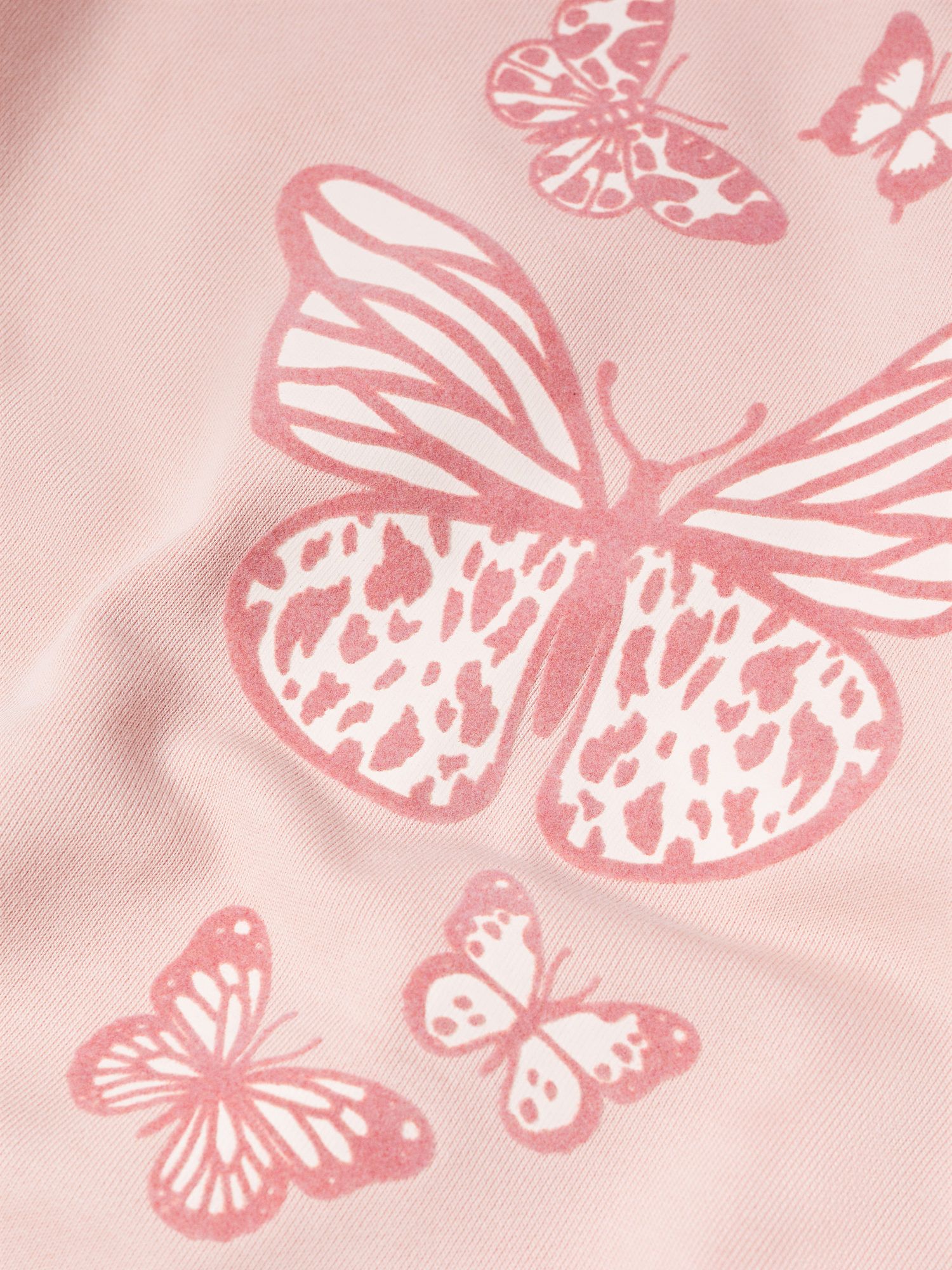 Buy Mango Kids' Dublini Butterfly Print Sweatshirt, Pink Online at johnlewis.com