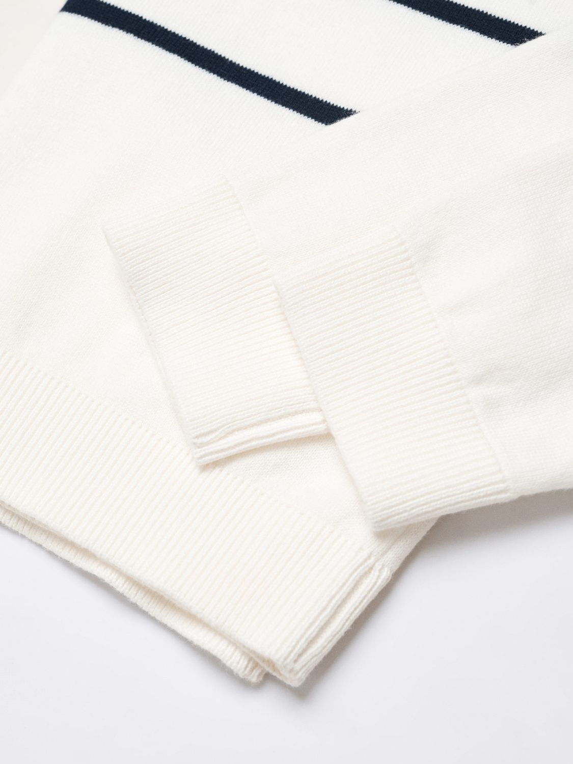 Mango Kids' Jin Knit Sweatshirt, Natural White at John Lewis & Partners