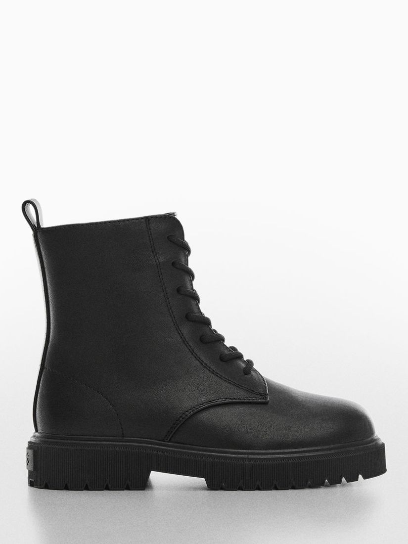 Mango Kids' Basma Boots, Black at John Lewis & Partners