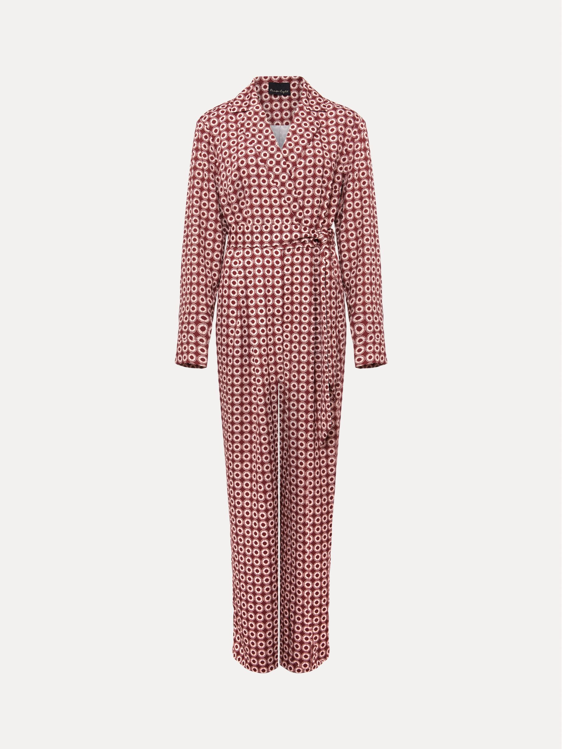 Buy Phase Eight Bianka Geometric Print Wrap Neck Wide Leg Jumpsuit, Red Online at johnlewis.com