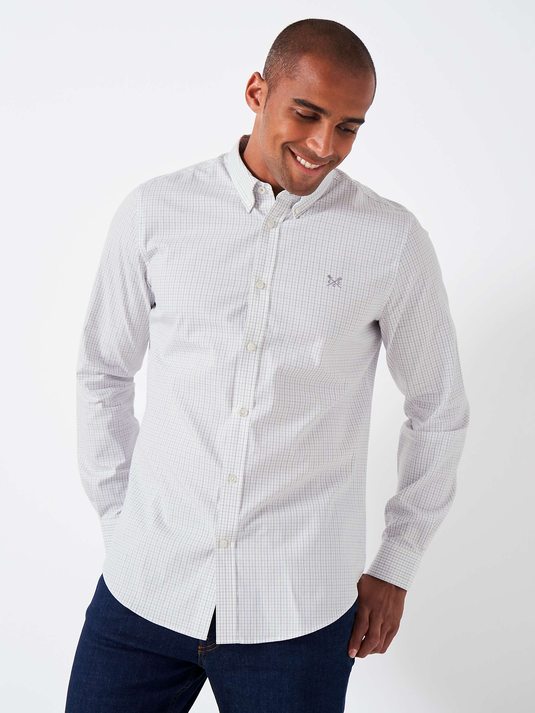 Buy Crew Clothing Stretch Tattersall Check Print Shirt Online at johnlewis.com