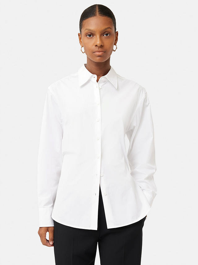 Jigsaw Cotton Poplin Shirt, White