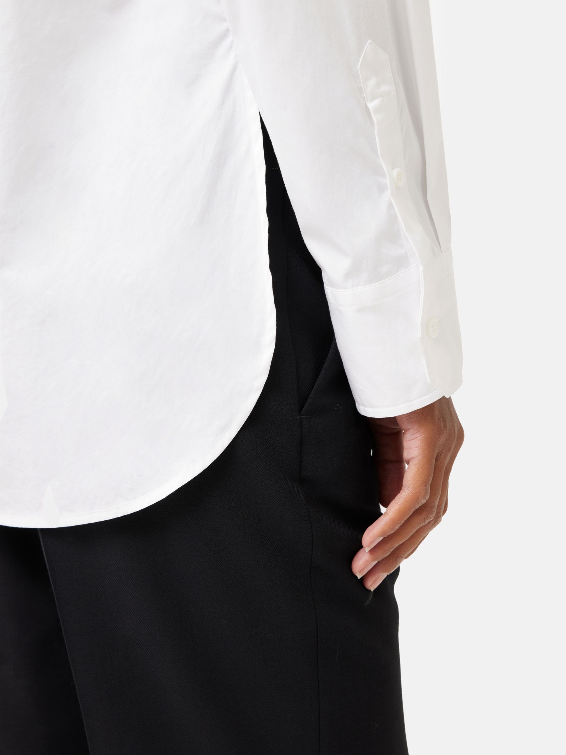 Jigsaw Cotton Poplin Shirt, White at John Lewis & Partners