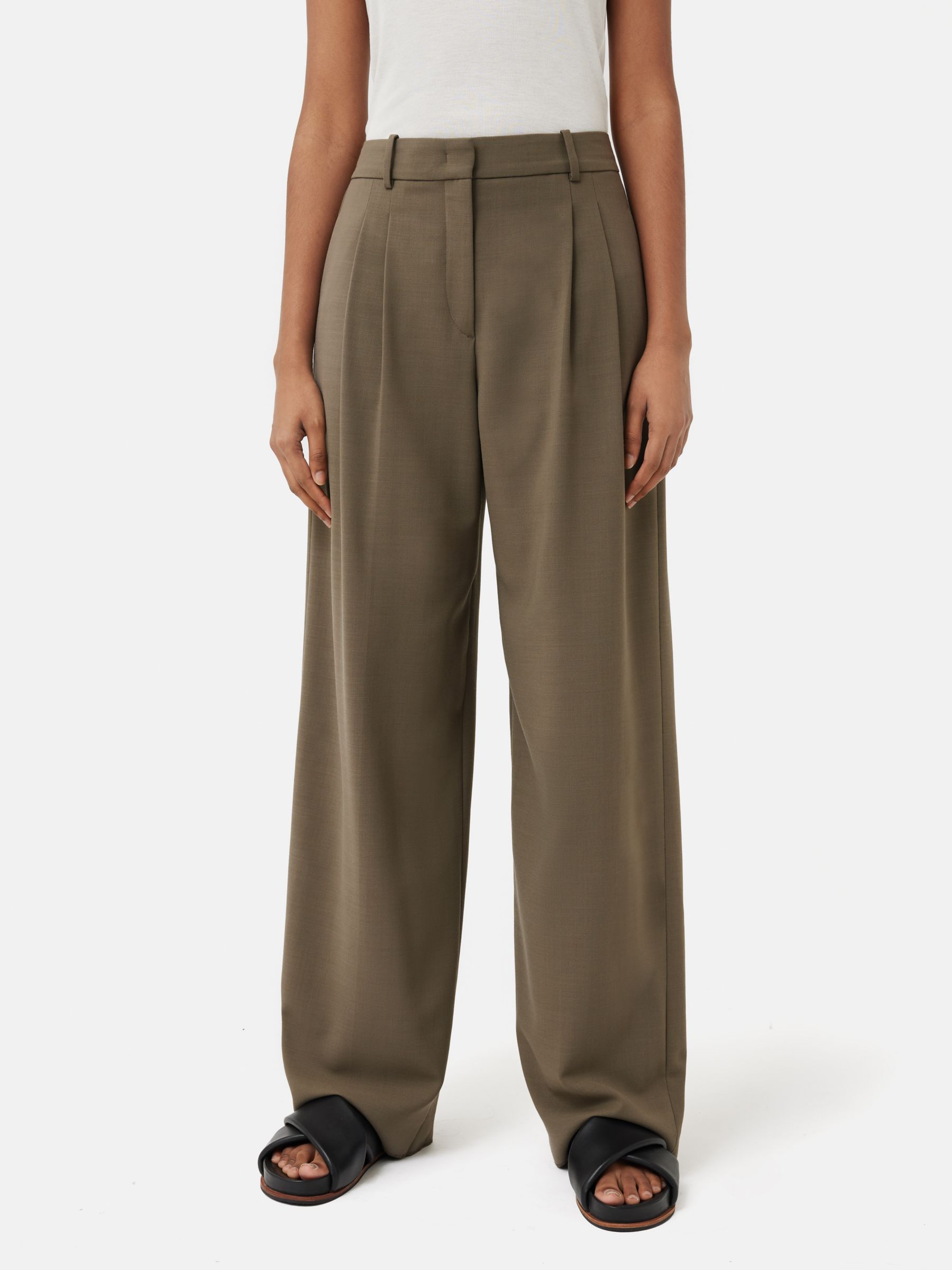 BAND FULL LENGTH PANTS - taupe brown