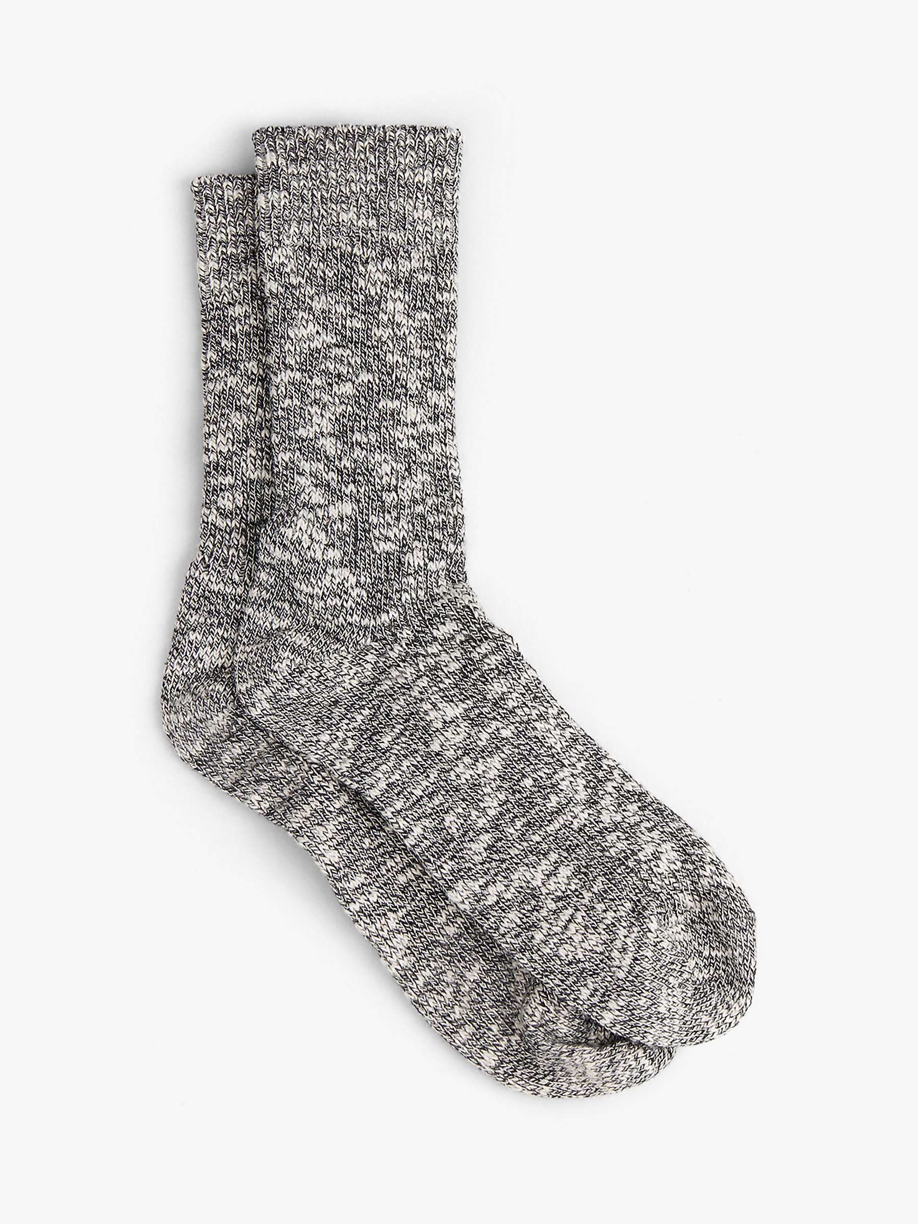 Buy HUSH Cali Cotton Twist Socks, Charcoal Online at johnlewis.com