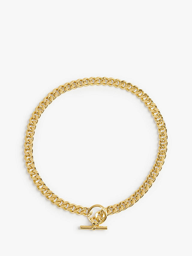 HUSH Vivienne T-Bar Chain Necklace, Gold