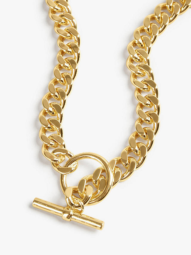HUSH Vivienne T-Bar Chain Necklace, Gold