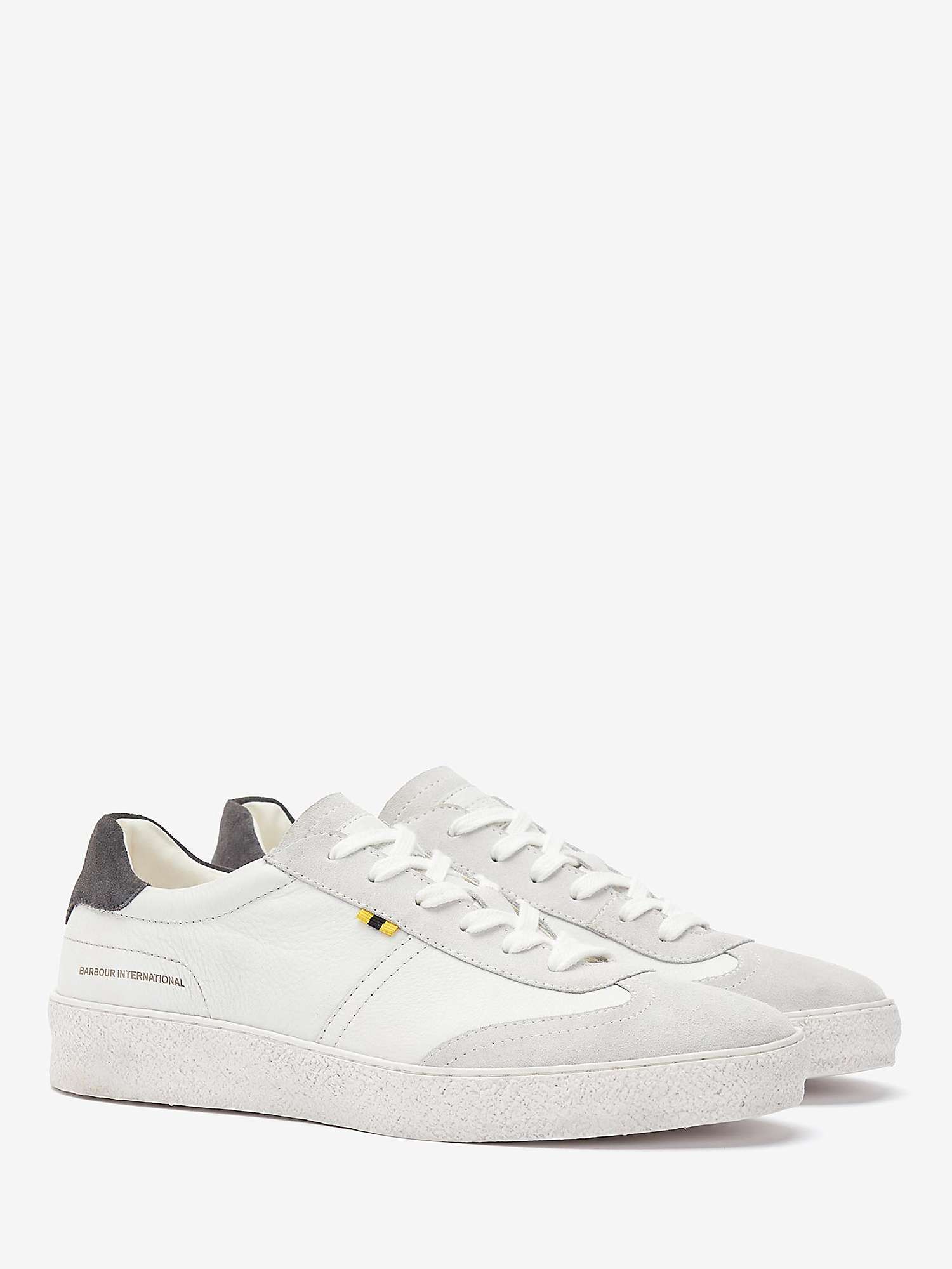 Buy Barbour International Felix Trainers, White Online at johnlewis.com