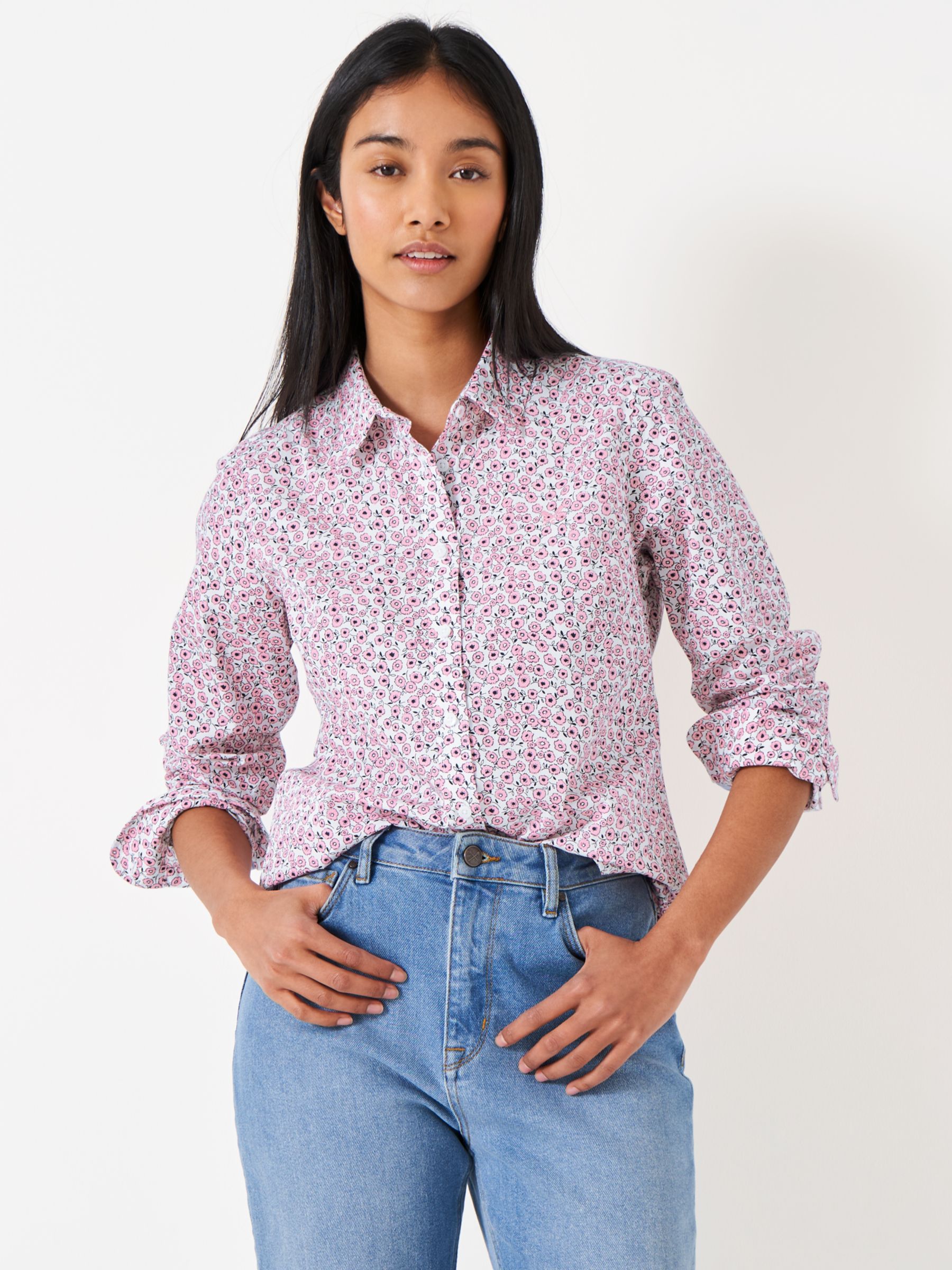 Crew Clothing Lulworth Shirt, Amethyst at John Lewis & Partners