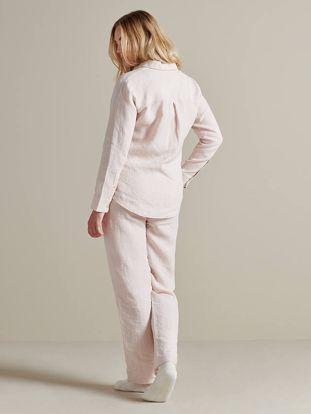 Bedfolk Linen Shirt Pyjama Set, Rose