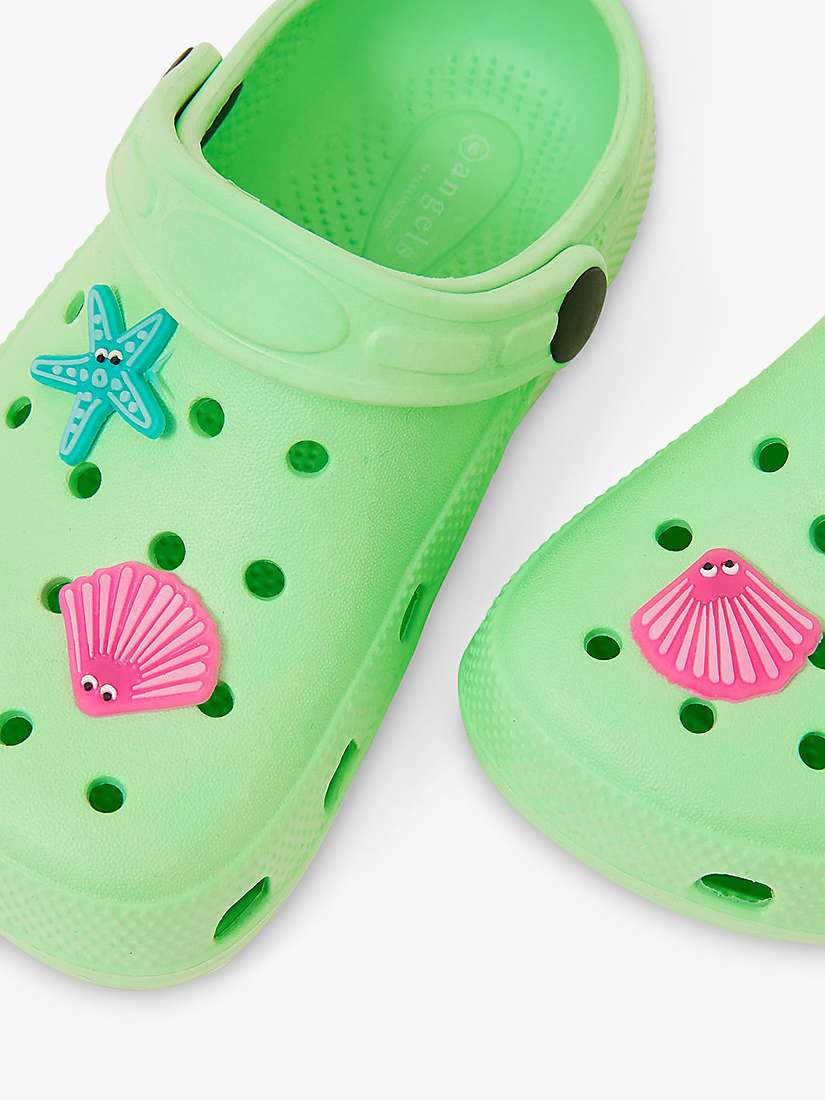Buy Angels by Accessorize Kids' Shell Charm Clogs, Green Online at johnlewis.com
