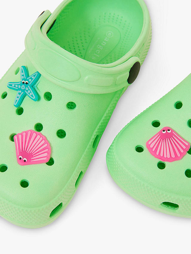 Angels by Accessorize Kids' Shell Charm Clogs, Green
