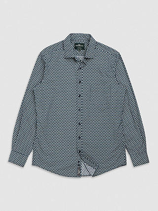 Rodd & Gunn Wickham Geometric Print Cotton Shirt, Peacock