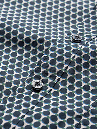 Rodd & Gunn Wickham Geometric Print Cotton Shirt, Peacock