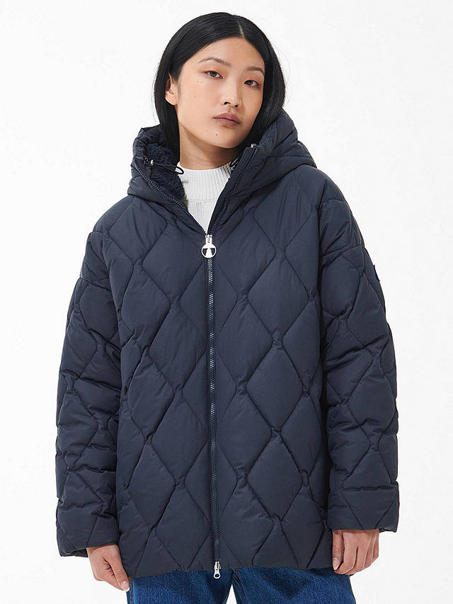 Barbour Aster Quilted Jacket, Dark Navy at John Lewis & Partners