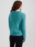 Hobbs Audrey Cashmere and Wool Jumper, Aqua